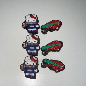 Buffalo Bills croc charms Hello Kitty Football and chicken wing